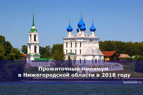 Прожиточный минимум в Нижегородской области в 2018 году