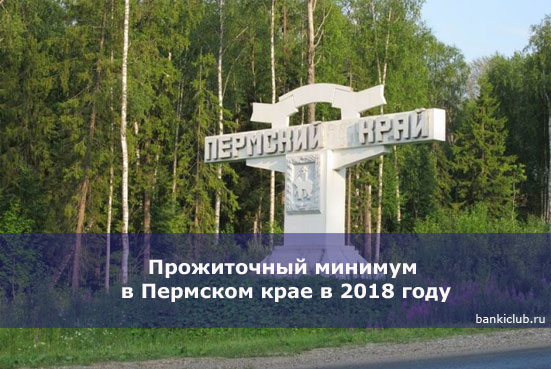 Прожиточный минимум в Пермском крае в 2018 году