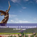 Прожиточный минимум в Волгоградской области в 2018 году