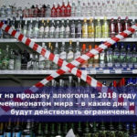 Запрет на продажу алкоголя в 2018 году в связи с чемпионатом мира — в какие дни и где будут действовать ограничения