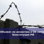 Объявят ли амнистию к 25-летию Конституции РФ