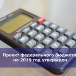 Проект федерального бюджета на 2019 год утвержден