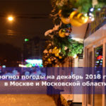 Прогноз погоды на декабрь 2018 года в Москве и Московской области