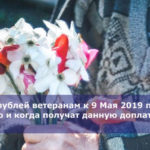 Выплата 10000 рублей ветеранам к 9 Мая 2019 по указу Путина: кто и когда получат данную доплату?