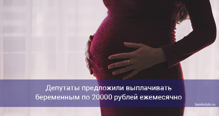 Депутаты предложили выплачивать беременным по 20000 рублей ежемесячно